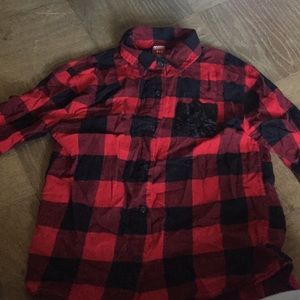 Black and red plaid flannel
